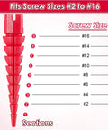 Wood Screw Hole Repair Kit Ten Pack For Stripped Holes In Wood Doors And Furniture Quick Fix For Stripped Threads Fits Screws From 2 To 16 Red Great Value with sections for different screw sizes.