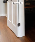 Adjustable Two Way 2D Steel Hinge for doors installed on a white door, Rustic Umber finish, visible being opened