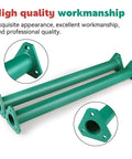 Close-up of green ladder rungs from 16 Inch 7 Color Steel Monkey Bars Set For Backyards And Playgrounds, Indoor Outdoor Climbing Kit.