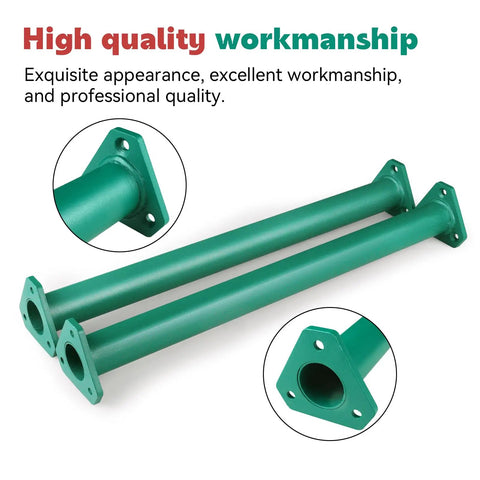 Close-up of green ladder rungs from 16 Inch 7 Color Steel Monkey Bars Set For Backyards And Playgrounds, Indoor Outdoor Climbing Kit.