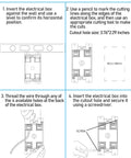 12 Pack 14 Cu In Single Gang Old Work Electrical Outlet Box For Retrofit Walls Heavy Duty Steel Electrical Boxes With Four Knockouts And Easy Wiring Ideal For Home Renovations New Installations And Quick Upgrades installation guide with cutout and wiring steps