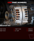 High Output Alternator For Cadillac SRX 3 6L V6 2013 2014 2015 2016 Replacement OEM 104211-8160 104211-8161 104211-8162 A-11647 22865612 22988006 Direct Fit
