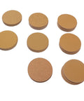 Top Tier 3 Inch Gold Aluminum Oxide Hook And Loop Sanding Discs With Hook Back For Orbital Sanders stacked in various textures.