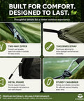 Detailed view of Camping Hammock With Mosquito Net 360 Degree Protection Ultrafine Mesh 770 Lbs Capacity With Tree Straps, showing zipper and strap highlights.