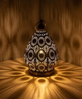 Moroccan Mosaic Table Lamp Metal Turkish Handmade Nightstand Bedside Lamp for Bedroom and Living Room Decor Cozy Romantic Vintage Vibes