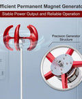 1000W Vertical Axis Wind Turbine Generator 12 Volt And 24 Volt Go Green Home Power System With 5 Blade Permanent Magnet Windmill