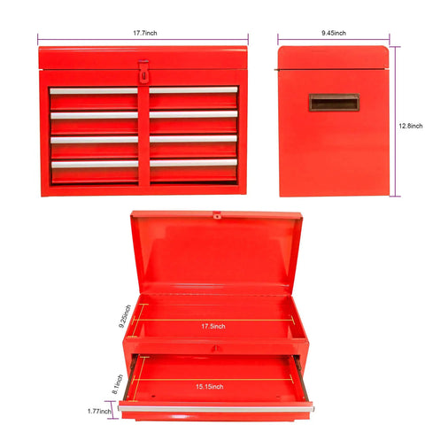 Heavy Duty 5-Drawer Rolling Tool Chest On Wheels With Lockable Drawers And Keyed Entry, Pro Grade Tool Cart For Garage, Shop, Or Warehouse, Durable Steel Storage Organizer With Smooth Mobility