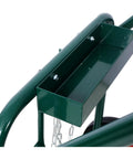 Heavy Duty 440 Lbs Welding Cylinder Cart With 10 Inch Solid Rubber Wheels Dual Oxygen And Acetylene Tank Dolly Removable Steel Cart For Secure Gas Cylinder Transport And Storage Green close-up of steel toolbox and frame