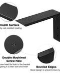 Beefy Heavy Duty Countertop Support Brackets Set Of 4, 6 By 8 Inch Metal Corbels For Bar Tops And Kitchen Islands, matte black finish