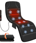 Full Body Massage Mat With Heat And Vibration 10 Motor Back Massage Pad for bed chair sofa with remote control, folded view included