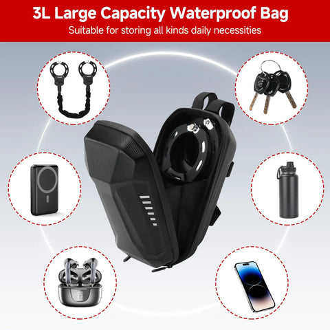 Beefy 140 Cm Anti Theft Cable Lock With Scooter Bag 13 Mm Chain Weatherproof Anti Shear Anti Rust With 3 Keys For Electric Scooters Bikes And Motorcycles Plus Heavy Duty Security Bolt Cutter Resistant Hardened Alloy Steel Construction