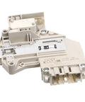 Washer Door Latch And Switch Assembly OEM Replacement Pack White Push Button Manual Genuine Laundry Appliance Part For No Fuss Install Durable Construction High Quality Replacement For Your Washing Machine, white plastic 802317P