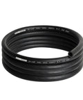 Coiled Three Eighth Inch Fuel Hose Line Push Lock NBR Rubber SAE 30R7, Ten Feet, 300 PSI, Diesel Gasoline Oil Biodiesel Compatible