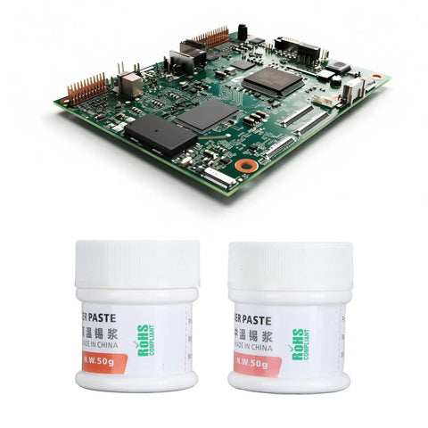 Non Corrosive Solder Paste For Electronics Repair, 25 To 45 Micron Flux Particles, Melts At 158 To 199 C, PCB Two Pack