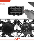 Heavy Duty Engine Radiator Cooling Fan Assembly With Embedded Control Module For Hyundai Ioniq Plus Kia Niro Vehicles 2017 To 2022 showing plug and fan design.