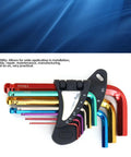 Premium Precision Metal Hex Key Kit With Extended Long Arm Handle For Tough Installations And Manufacturing Jobs That Let You Crush Any DIY Project Or Heavy Duty Work Fast Without The Frustration Of Stripping Screws Or Wasting Time, 9-piece color hex keys