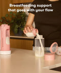 Definitely A Game Changer For Pumping Moms Reusable Breast Milk Cooler Ice Packs in use, pouring milk into a container.