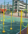 Outdoor view of Drone Racing Obstacle Course Kit For Indoor And Outdoor Use Realistic Model Aircraft Practice Gear Crafted For Gamers And Pros Alike Versatile Racing Drone Training Setup With Multiple Modes And Timed Challenges.