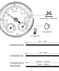 Outdoor Barometer Thermometer Hygrometer 5 Inch Weather Station For Home Wall Office Boat Baby Room Indoor Outdoor Weather Monitor All In One Must Have Easy Mount
