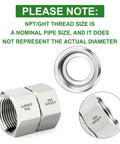 Heavy Duty 304 Stainless Steel Garden Hose Adapter Set 3/4 GHT Female To 3/4 NPT Female Swivel Fittings With Washers To Keep Leaks At Bay, Rustproof Lead Free Durable Outdoor Hose Connectors. 304 stainless steel 3/4 GHT to 3/4 NPT female adapter with washer