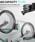 Bike Rack Wall Mount For Garage And Indoor Use, Space Saving Vertical Holder Up To 77 Lbs, fits 3.2 Inch Tire Widths and 18 to 29 Inch Wheels