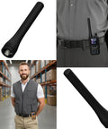 Three Pack 3.62 Inch Dual Band SMA Female Walkie Talkie Antennas For UV 5R UV5R 5R Mini Two Way Radios with person in warehouse