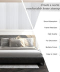 High Density Acoustic Foam Wall Panels 48 By 24 Inches Sound Dampening Tiles For Home Studio And Office in a stylish bedroom setting.