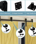 Beefed Up 96 Inch Bi Folding Sliding Barn Door Hardware Kit For Four Doors Up To 23 Inches Wide Each Heavy Duty 8 Pro Installed