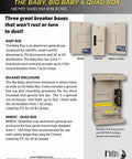 Heavy Duty Powder Coated Aluminum Enclosure Kickass Breaker Box Holds Four Din Rail Switches Solid Rig Ready Solar Wiring Housing displayed with three models