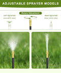 Adjustable sprayer models of Fifty Foot Automatic Drip Irrigation Kit with atomizing nozzles on green lawn.