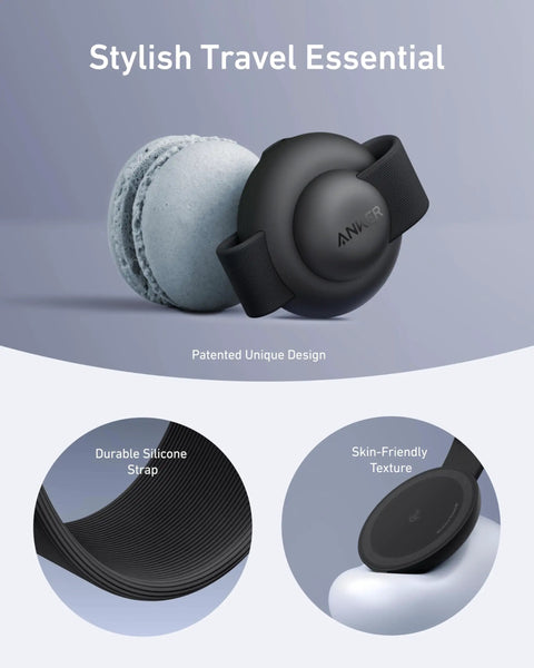 MagSafe All In One Charger For iPhone 17 16 15 14 AirPods And Apple Watch With 15W Fast Wireless Charging Qi2 Certified Foldable Travel Pad Not A Power Bank Must Have, showing sleek design and silicone strap.