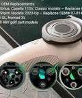 Heavy Duty 10 Ft Golf Cart Charge Cord Replaces Oem 2Cr910 For Madjax Denago Star Breezy Ev shown with compatibility details.