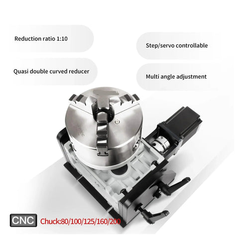 CNC Rotary Table Positioner With Speed Control Foot Pedal Controller For Fourth Axis Seam Welding, showcasing a close-up with adjustable angles.