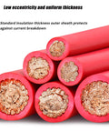 Close-up view of 320 Ft High Heat Silicone Cable With Raw Copper Core Built Tough For Hot Rod Fixes And Ev Swaps Orange 50Mm2.