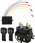 Wireless Winch Remote Control Kit for Trucks ATVs SUVs Jeeps No Fuss Setup with two remotes and 12V 250A solenoid relay