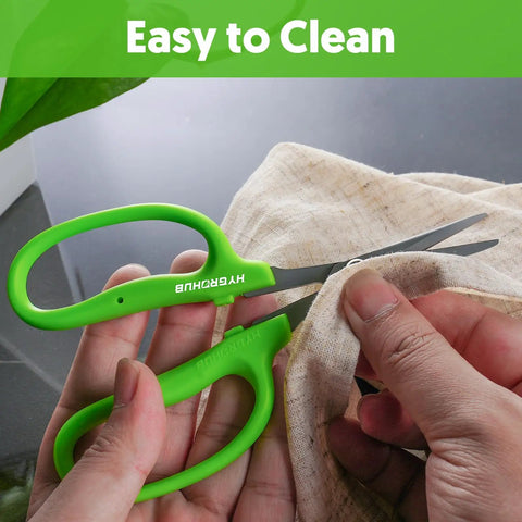 Pro Grade Garden Snips 6 Inch Pruning Shears With Non Stick Coated Steel Blades Curved For Precision Trimming In Tight Spaces easy cleaning