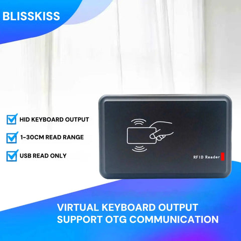 125KHz RFID Reader Card Scanner With USB Proximity Card Emulation And Keyboard Emulation For EM4100 And 1326 Family Cards