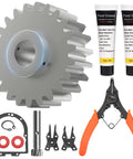 Stand Mixer Worm Gear Replacement Kit For Your Go To 3K Series Models Fits 3K45SS 3K5SS 3KSM150PSTBW0 3KSM150PSTCB0 Includes Gears And Accessories Replaces 4161531 4162897 4169830 Durable Aluminum Gear Easy Install, with gear, grease, and pliers