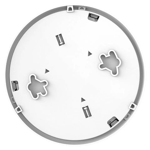 Bottom view of Battery Powered Smoke Alarm P1210E With 10-Year Lithium Battery And Built-In Escape Light for mounting