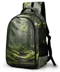 Fern Print Old Growth Forest Unisex Backpack With Large Capacity Built From Durable Polyester For Everyday Carry