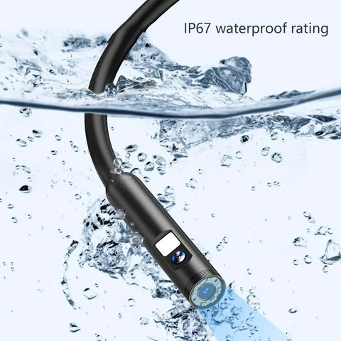 7.9mm Industrial Borescope With LED Lights For Dark Areas Leak Detection showing IP67 waterproof feature under water.