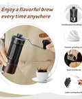 Manual Coffee Grinder With 40 External Adjustable Settings, ceramic burr, 30g capacity, hand crank portable for espresso and pour over.