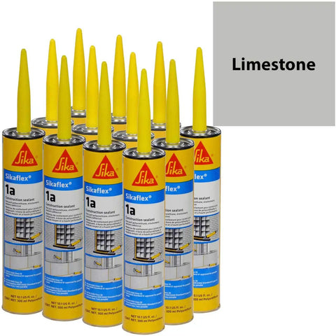 Pro Grade One Component Polyurethane Sealant Kit For Concrete And Masonry, Flexible Non Sag Moisture Cure, Limestone Color 10 Oz Tubes, Pack Of Twelve.