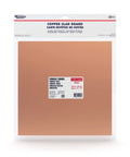 Front view of Single Sided Copper Clad Board 12x12 Inch, 1 Oz Copper, 1/16 Inch FR4 Laminate, UL Flame Retardant Glass Cloth Epoxy PCB Substrate For Pros And DIYers in packaging
