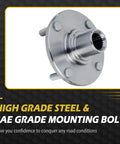 Front Wheel Bearing Hub Assembly 4 Lug For Ford Focus 2000 To 2011 With ABS Encoder Left And Right 2 Pack 518510 Direct Fit Replacement Ready To Roll