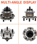 Pair Wheel Hub And Bearing Assembly 512372 Replacement For Lexus HS250H 2010 Through 2012 NX200T 2015 Through 2016 multi-angle view