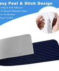 Non Slip Stair Treads 8x30 Inches 15 Pack Navy Blue with Reusable Adhesive showing peel and stick design detail