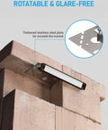 Rotatable 8 Pack 7 Inch LED Hardscape Lighting for retaining walls, showcasing stainless steel plate, low voltage, 2700K.