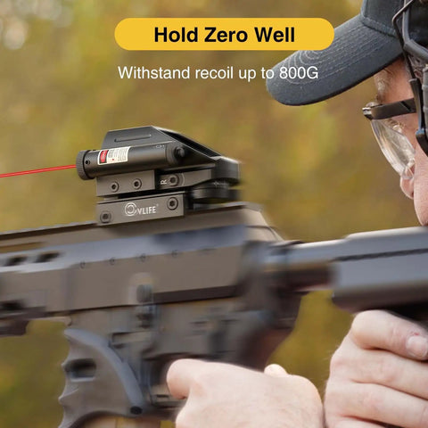 Shooter using 1x22x33 Reflex Sight with Red and Green Dot Reticle, 4 Reticle Modes, 2mW Red Laser on a rifle outdoors
