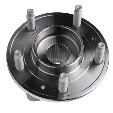 Close-up of 2 Piece Rear Wheel Bearing Hubs Assembly With 5 Lug For Chevrolet Equinox 2018 To 2024, visible lug nuts and hub detail.